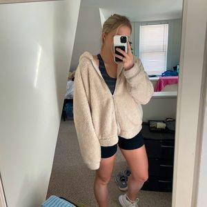 Oversized fuzzy jacket